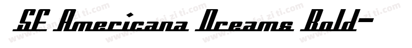  SF Americana Dreams Bold字体转换